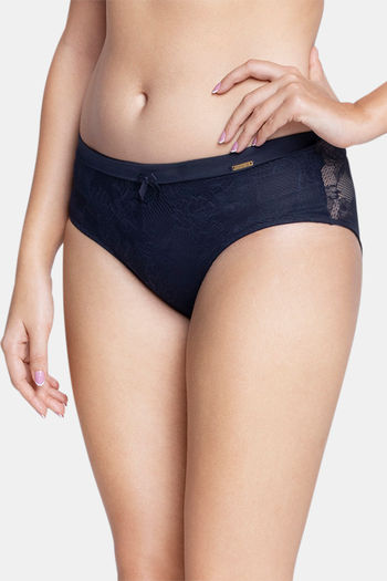 Buy Amante Low Rise Three-Fourth Coverage Hipster Panty - Evening Blue